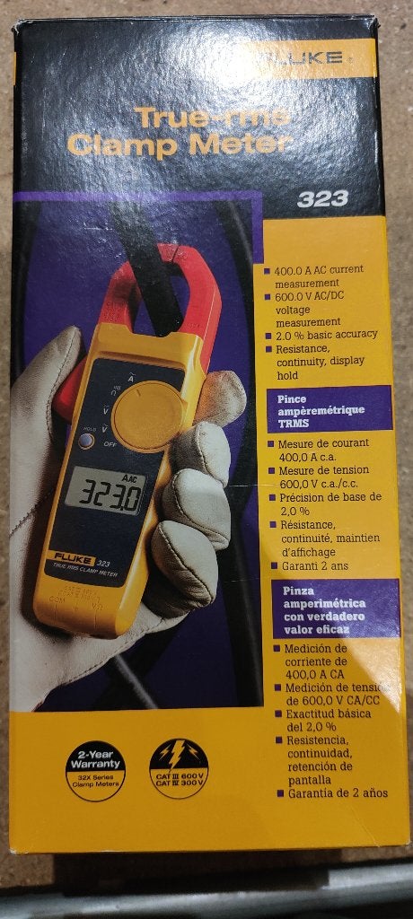Fluke 323 True RMS clamp meter, Verzenden, Nieuw, Multimeter