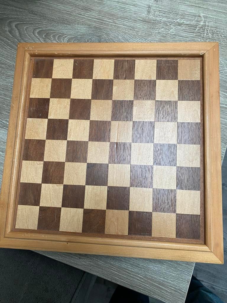 Luxe Houten Dam- en Schaakbord met Complete Spelset, Hobby en Vrije tijd, Gezelschapsspellen | Bordspellen, Een of twee spelers