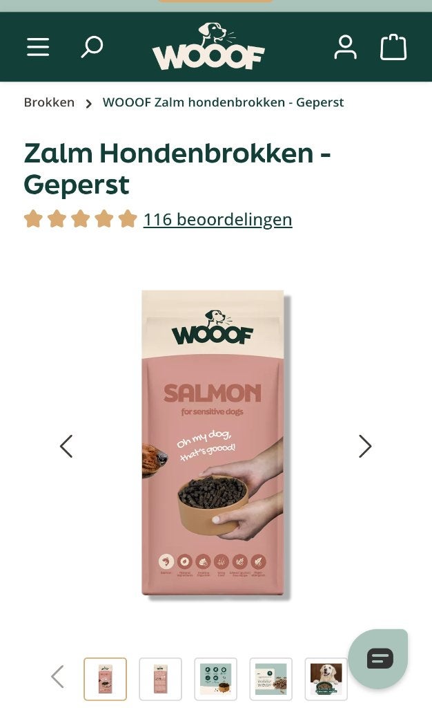Hondenvoer Woof..zalm krokant 18kg, Dieren en Toebehoren, Ophalen, Hond
