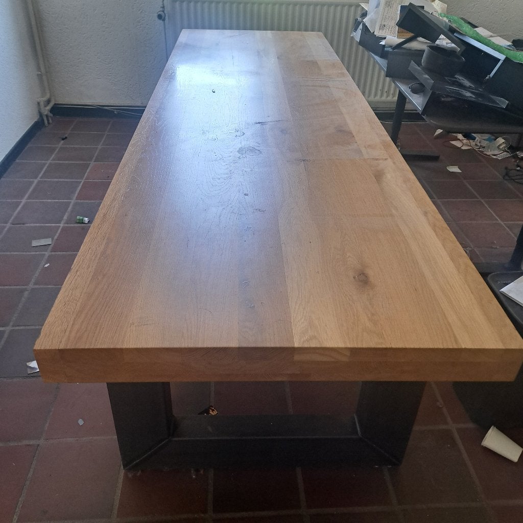 Eettafel, Huis en Inrichting, Tafels | Eettafels, Ophalen, 200 cm of meer, 50 tot 100 cm, Zo goed als nieuw