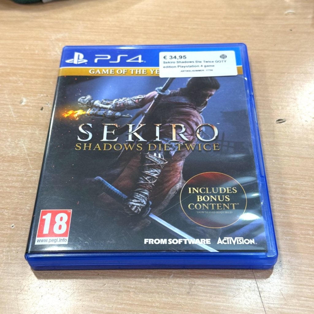 Sekiro Shadows Die Twice GOTY edition Playstation 4 game, Sony, Zo goed als nieuw, Support@sony.com, 1-7-1 Konan, Minato-ku
Tokyo 108-0075
Japan