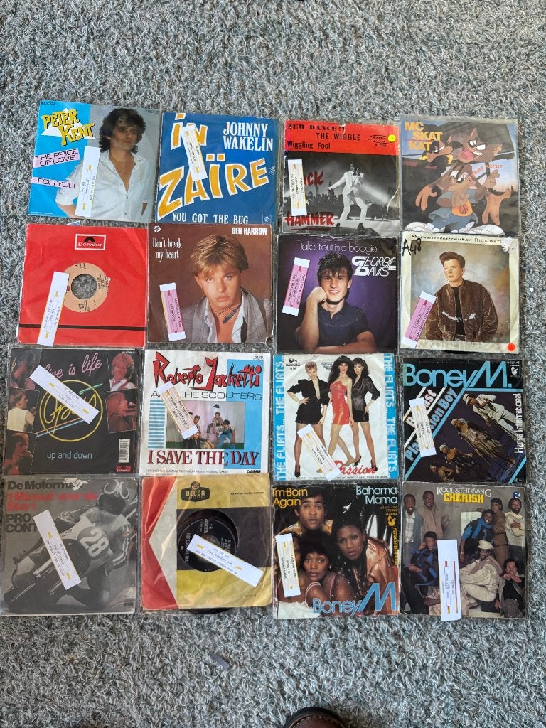 Div Singeltjes 336 stuks, Cd's en Dvd's, Gebruikt, Overige genres, 7 inch, Ophalen of Verzenden