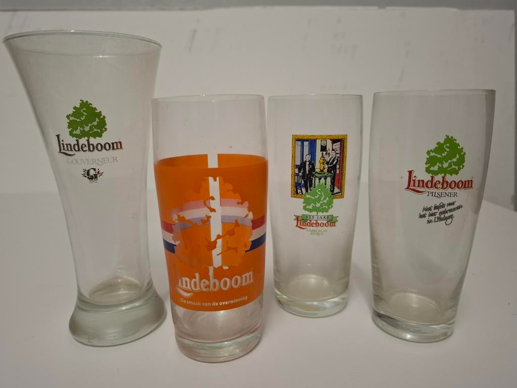 Lindeboom bierglazen, Ophalen of Verzenden, Zo goed als nieuw, Bierglas
