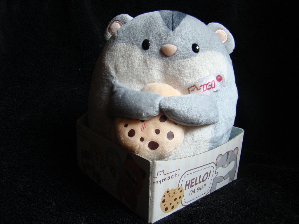 nieuw mymochi  nici shai  grijs hamster met koekje, NICI, Overige karakters, Hamster, Grijs