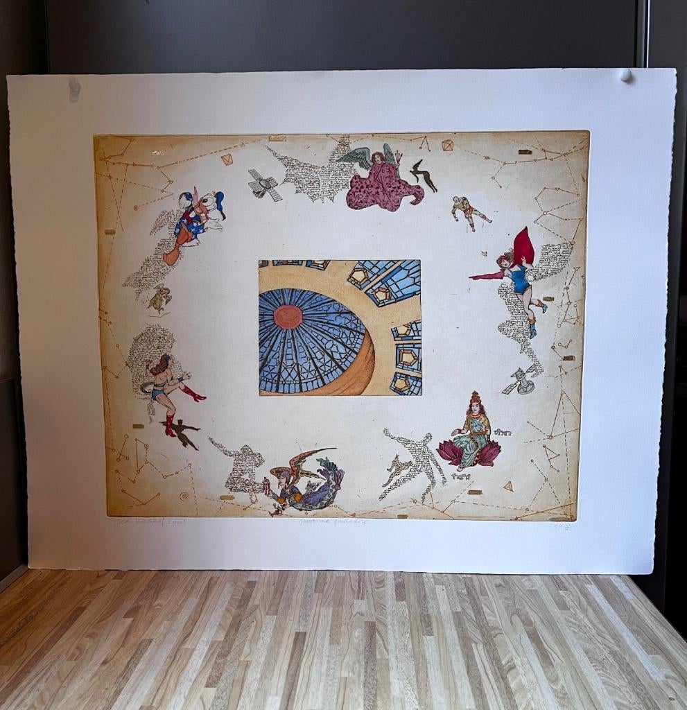 Past Time Paradise 6/12 (40x50) bladgoud - Gea Karhof, Ophalen of Verzenden