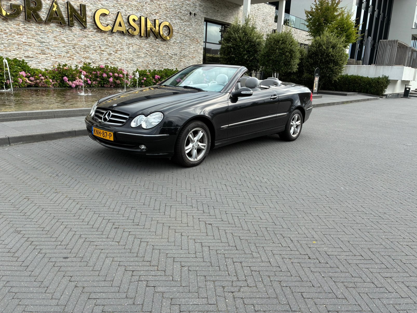 Mercedes CLK cabrio 200 compressor 2003 Zwart, Cabriolet, 4 stoelen, 1796 cc, Bedrijf