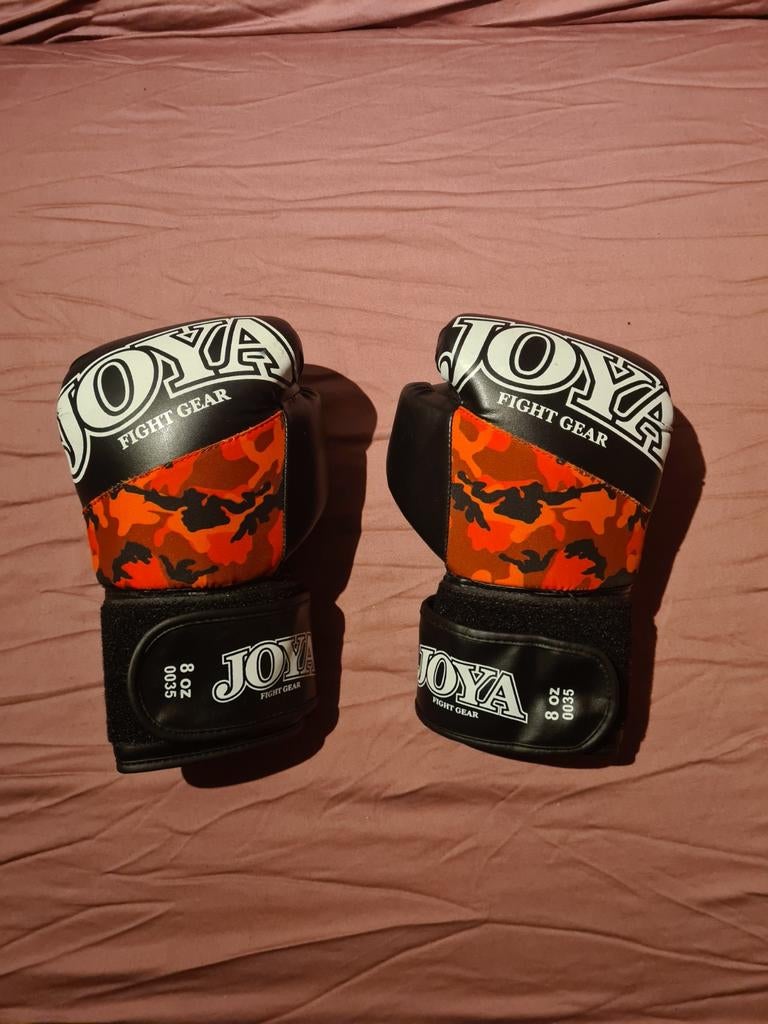 Kickboksset Joya bokshandschoenen 8 OZ en overige kleding, Gebruikt, Overige, Maat XS of kleiner, Vechtsportbescherming