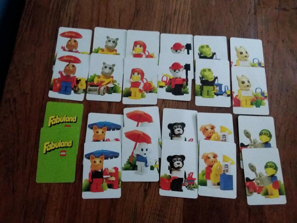 Vintage memory Fabuland lego kaartspel uit ongeveer 1984, Ophalen of Verzenden, Zo goed als nieuw