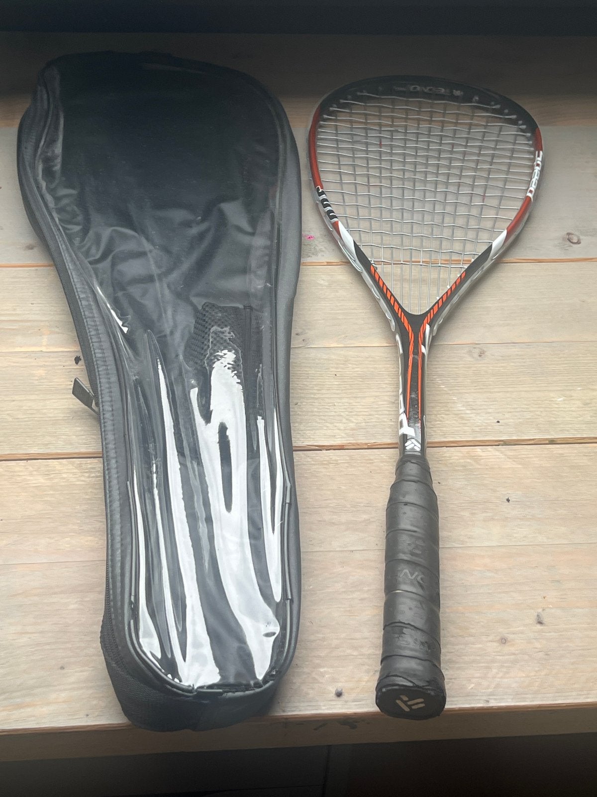 Tecnofibre Speed 300 Squash Racket met hoes, Ophalen of Verzenden, Gebruikt, Racket, Met hoes