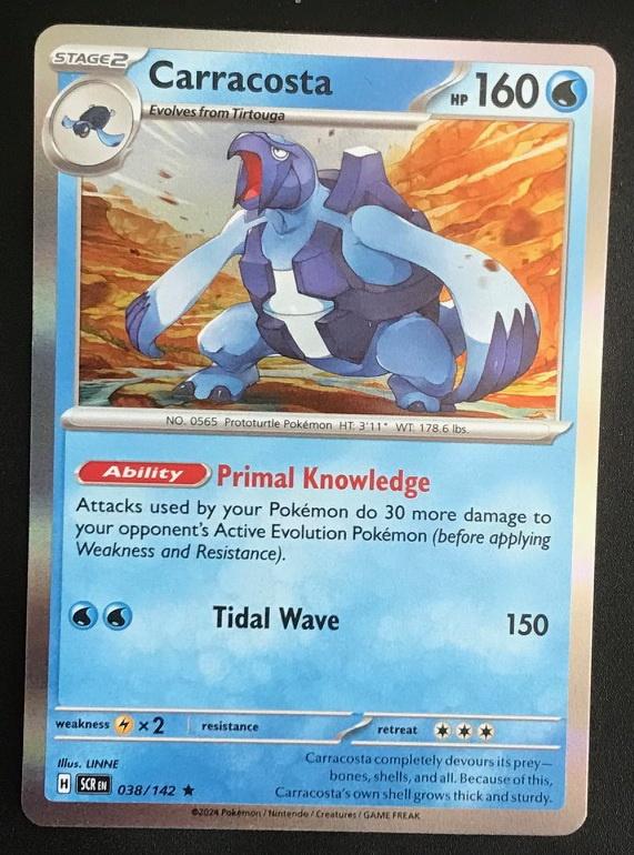 Pokemon - Carracosta (SCR 038) Holo rare.., Ophalen of Verzenden, Nieuw, Losse kaart, Foil