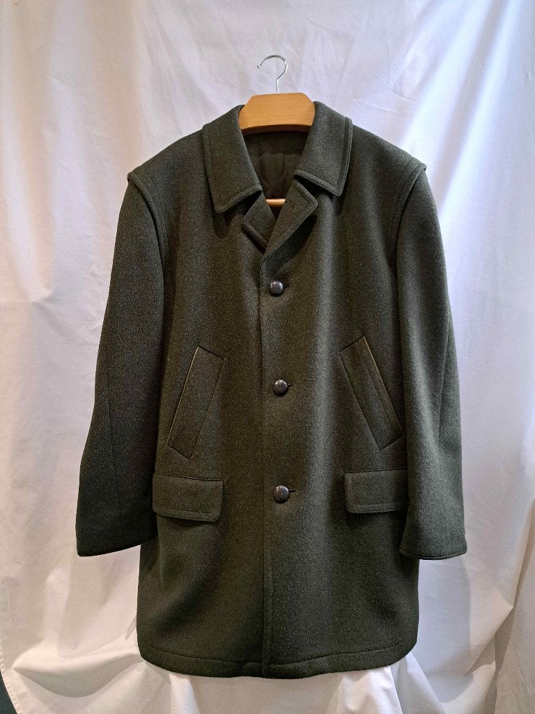 Loden herenjas, groen - Steinbock, Ophalen, Gedragen, Maat 52/54 (L), Groen