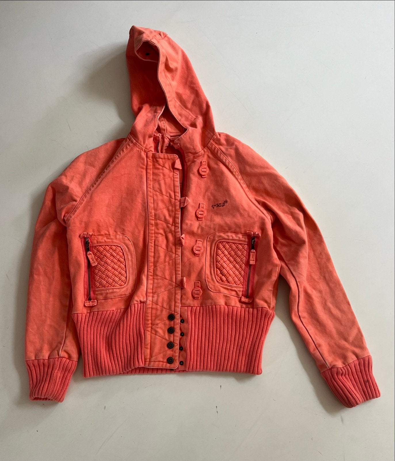 Gsus Industries Oranje Hoodie Jasje Maat S, Ophalen of Verzenden, Gedragen, Maat 36 (S), Oranje