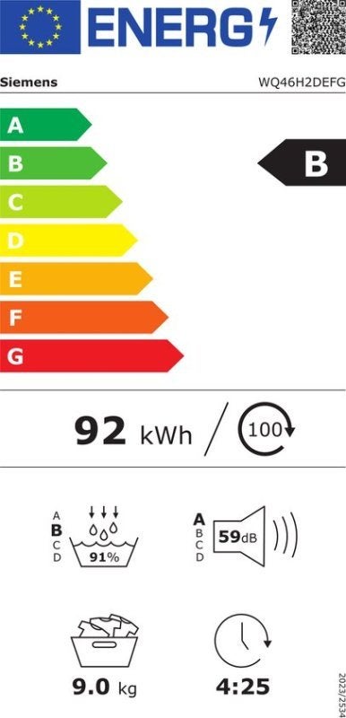 Siemens warmtepompdroger WQ46H2DEFG - iQ500 - 9KG, Witgoed en Apparatuur, Minder dan 85 cm, BSH Huishoudapparaten, Overige typen