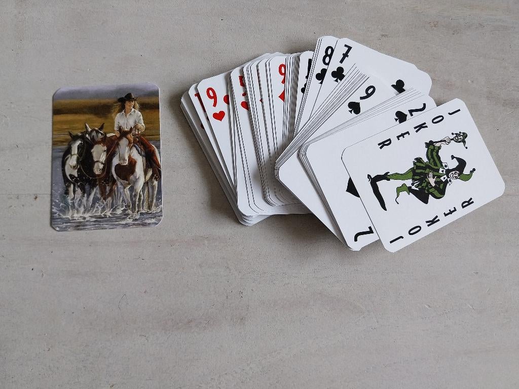 Set speelkaarten met cowgirl print in metalen doosje NIEUW, Hobby en Vrije tijd, Ophalen of Verzenden, Nieuw