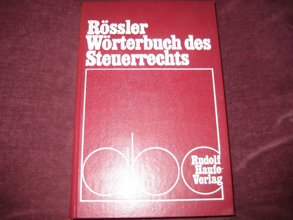 Rössler Wörterbuch des Steuerrechts, Duits, Overige uitgevers, Ophalen of Verzenden, Zo goed als nieuw