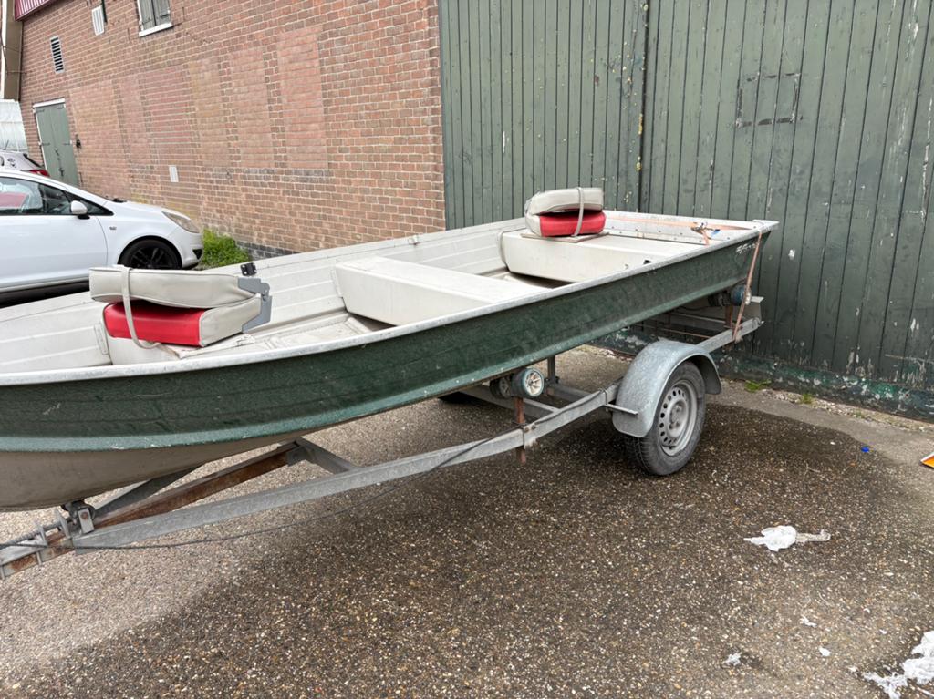 Visboot te koop met kanteltrailer, Ophalen, Overige merken, Gebruikt, 4 m