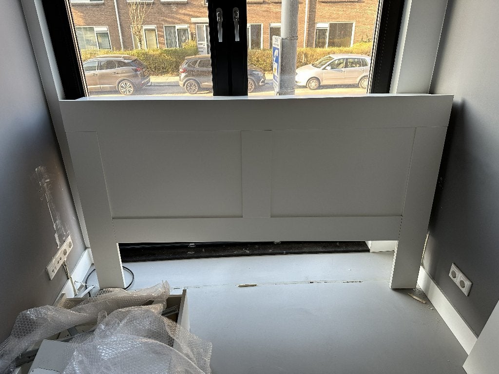 IKEA BRIMNES Hoofdeinde 180, Huis en Inrichting, Ophalen, Wit, Tweepersoons, Zo goed als nieuw
