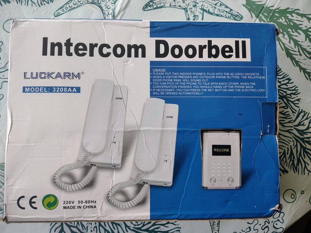 intercom deurbel, Huis en Inrichting, Deurbellen, Ophalen of Verzenden, Terugspreekfunctie, Nieuw, Bedraad