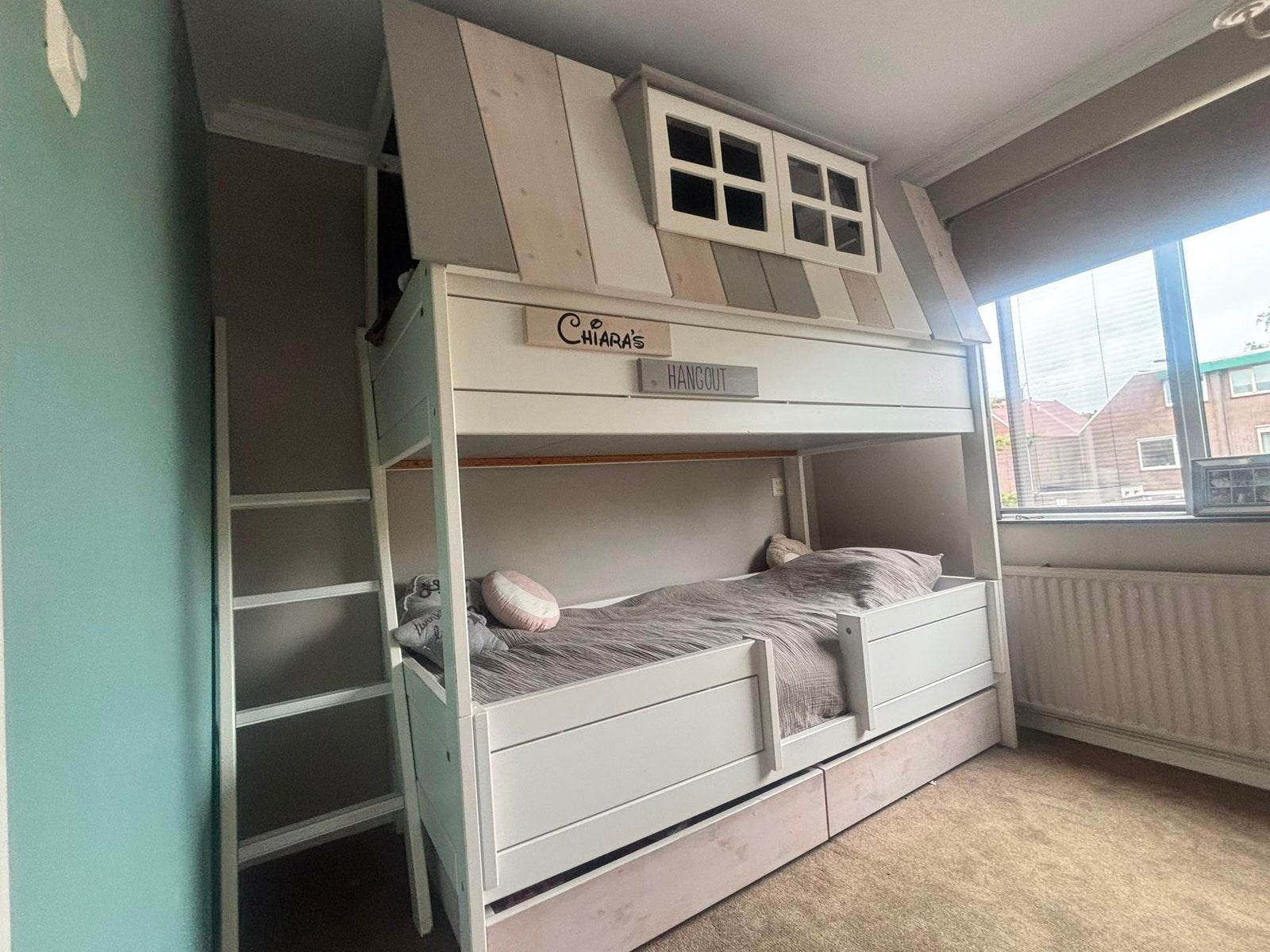 Lifetime Avonturenbed Hangout 90x200 whitewash, Hoogslaper, Eenpersoons, Ophalen of Verzenden, Zo goed als nieuw