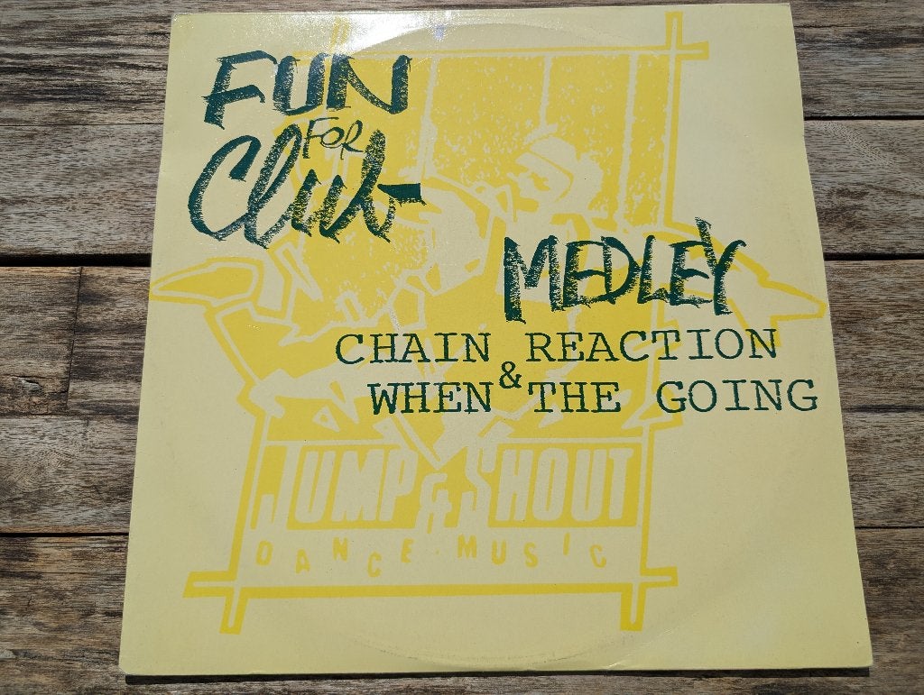 Maxi single - Fun For Club - Chain reaction & when the going, Cd's en Dvd's, Vinyl Singles, Ophalen of Verzenden, Zo goed als nieuw