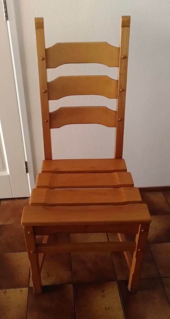 Robuuste eikenhouten eettafelstoelen, Huis en Inrichting, Complete eetkamers, Ophalen, Gebruikt, Minder dan 4 stoelen