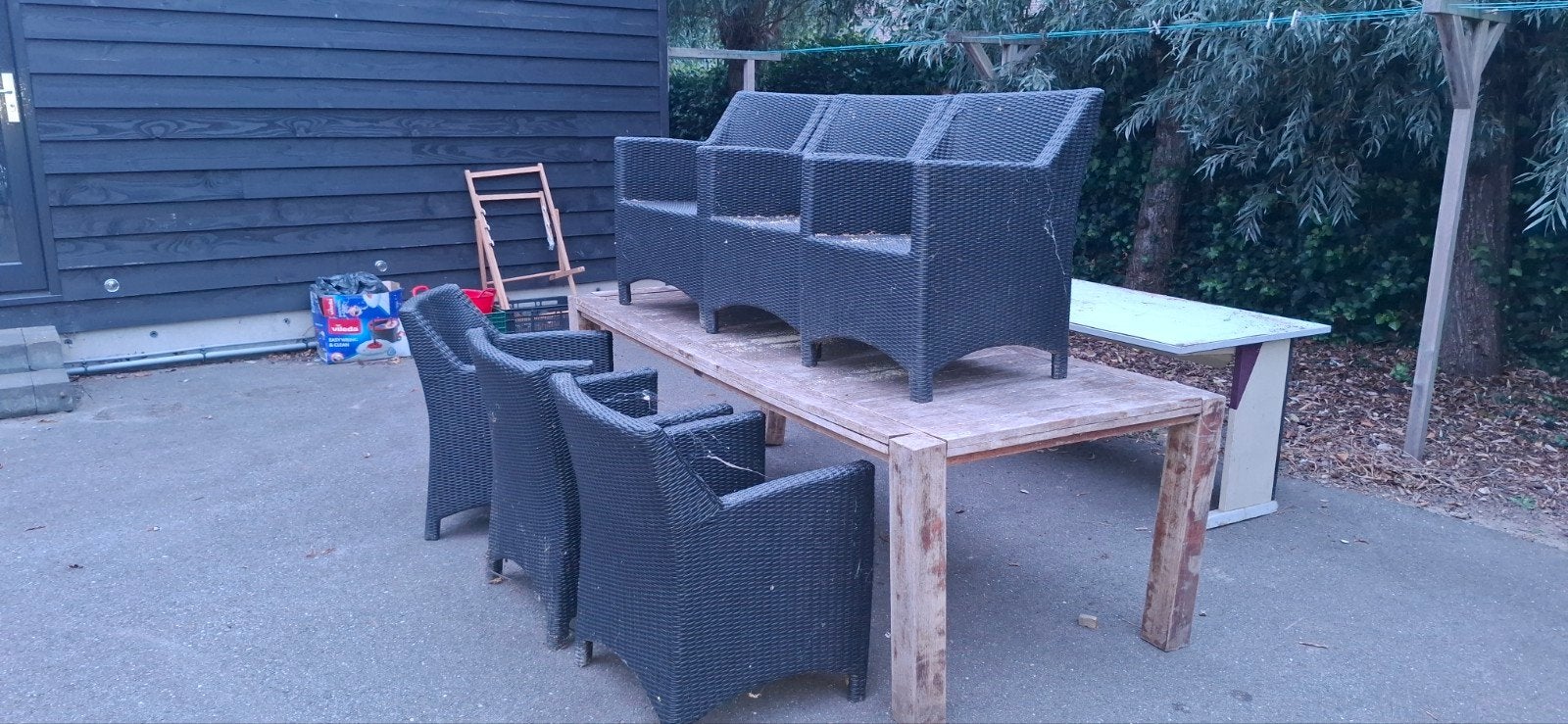 Exotan Wicker Tuinstoelen, Ophalen, Gebruikt, 6 zitplaatsen, Wicker