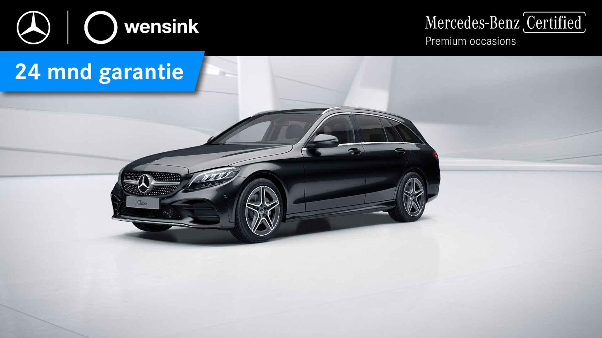 Mercedes-Benz C-klasse Estate 200 Business Solution AMG | Pa, Auto's, Automaat, 4 cilinders, Zwart, Origineel Nederlands