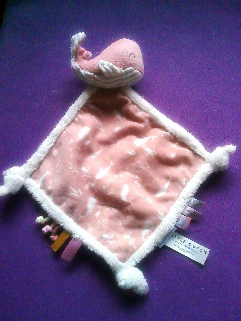 TIAMO LITTLE DUTCH Knuffeldoekje WALVIS OCEAN PINK **Nieuw**, Overige karakters, Overige typen, Nieuw, Ophalen of Verzenden