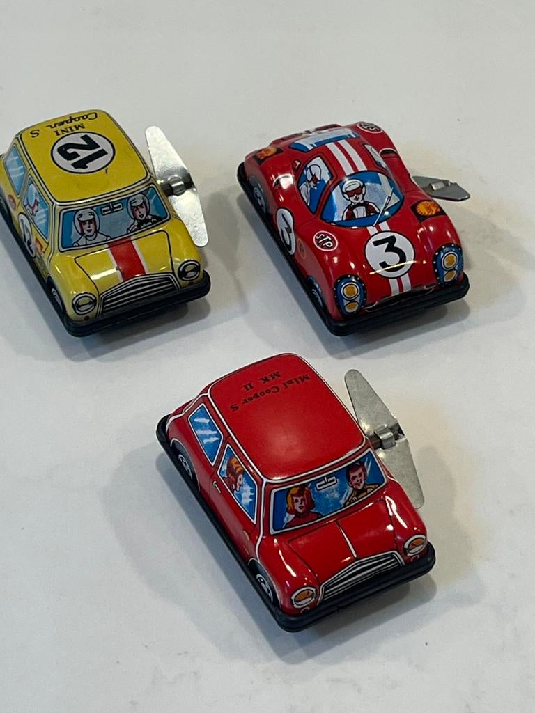 Vintage blikken speelgoed auto’s Sanko Made in Japan Ferrari, Verzenden, Zo goed als nieuw