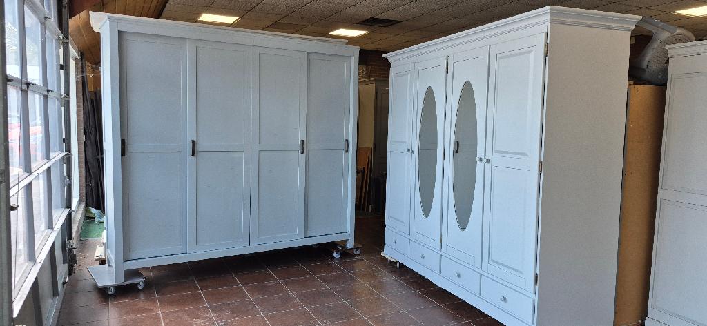 Brocante garderobe vintage kasten, kledingkast, linnenkasten, Ophalen, 200 cm of meer, Zo goed als nieuw, 200 cm of meer