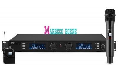 Draadloze UHF microfoon set, 1x Hand, 1x Body. NIEUW PD632C, Muziek en Instrumenten, Microfoons, Info@marbeco.nl, Zangmicrofoon
