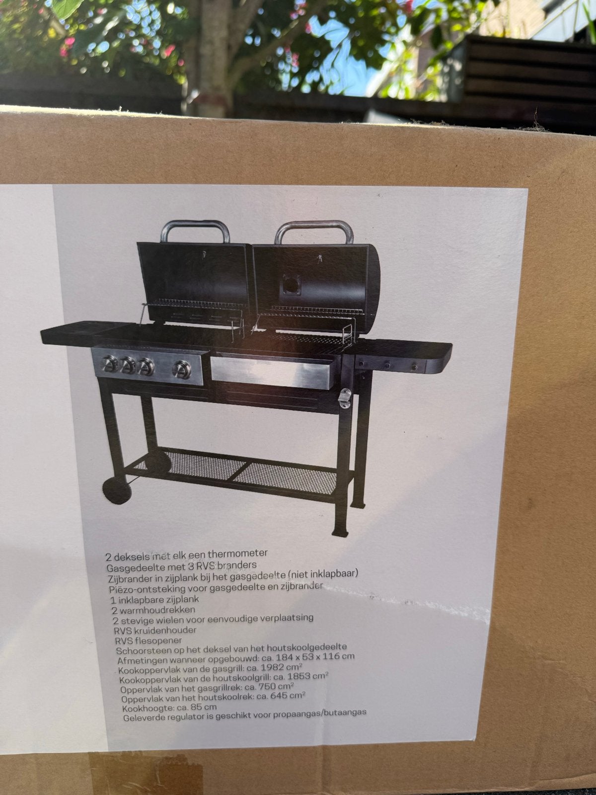 Arpe BV Dual Fuel Barbecue - Gas en Houtskool Grill, Ophalen, Nieuw