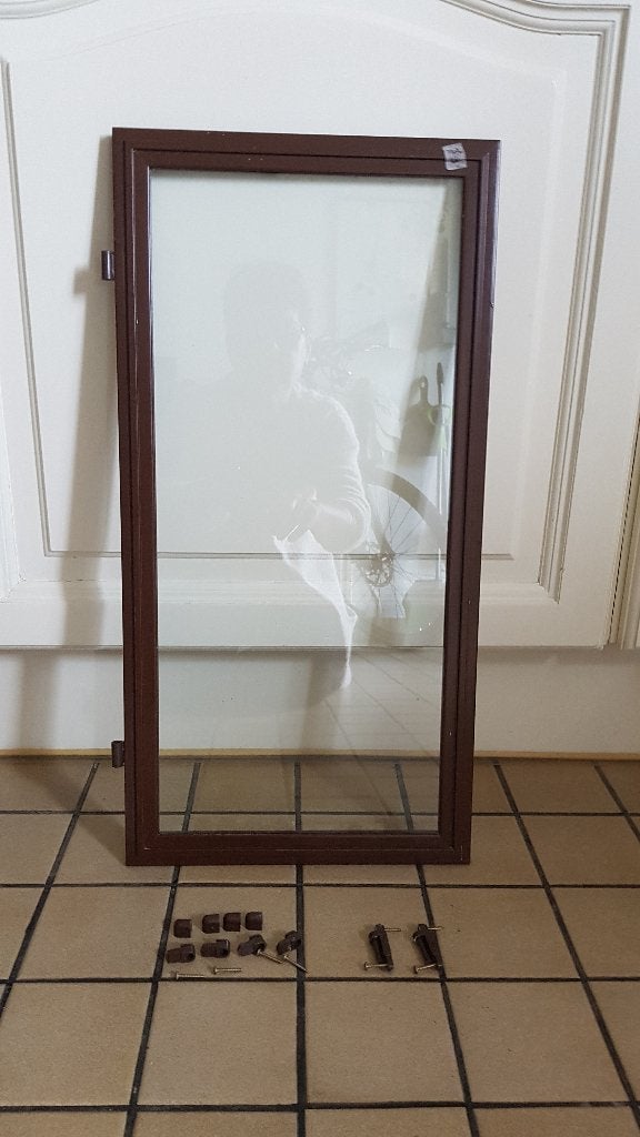 Aluminium voorzetramen donkerbruin (enkel glas), Ophalen, Gebruikt, Overige typen