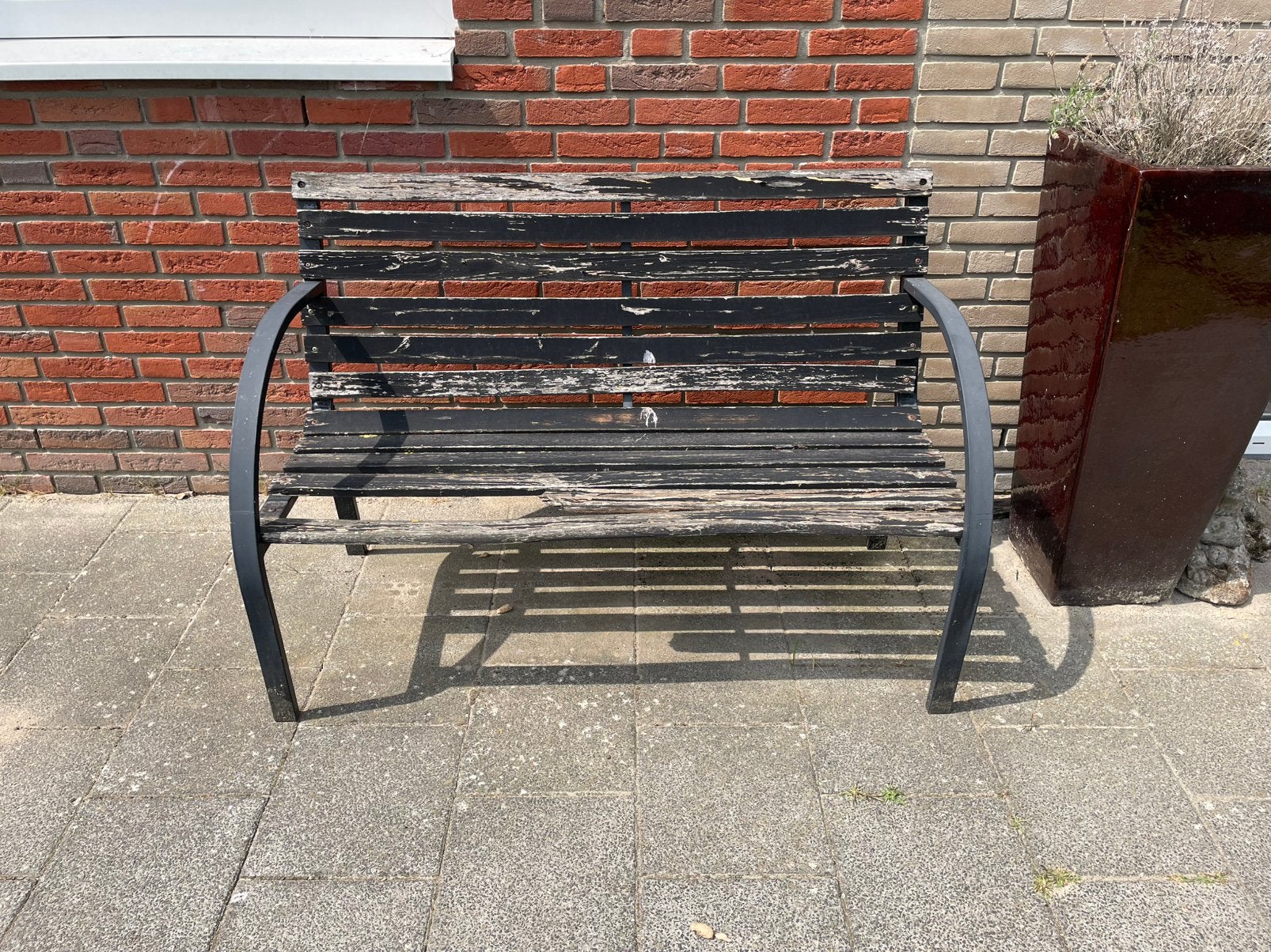 Tuinbank, Ophalen, Gebruikt, Hout