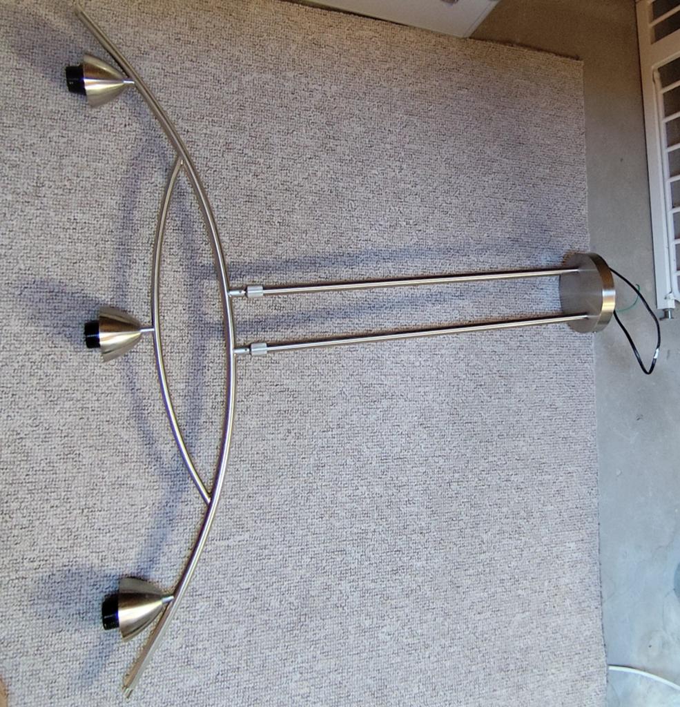Kwantum Hanglamp Morgano 3-L Mat chroom, Ophalen, Gebruikt, Metaal, Modern