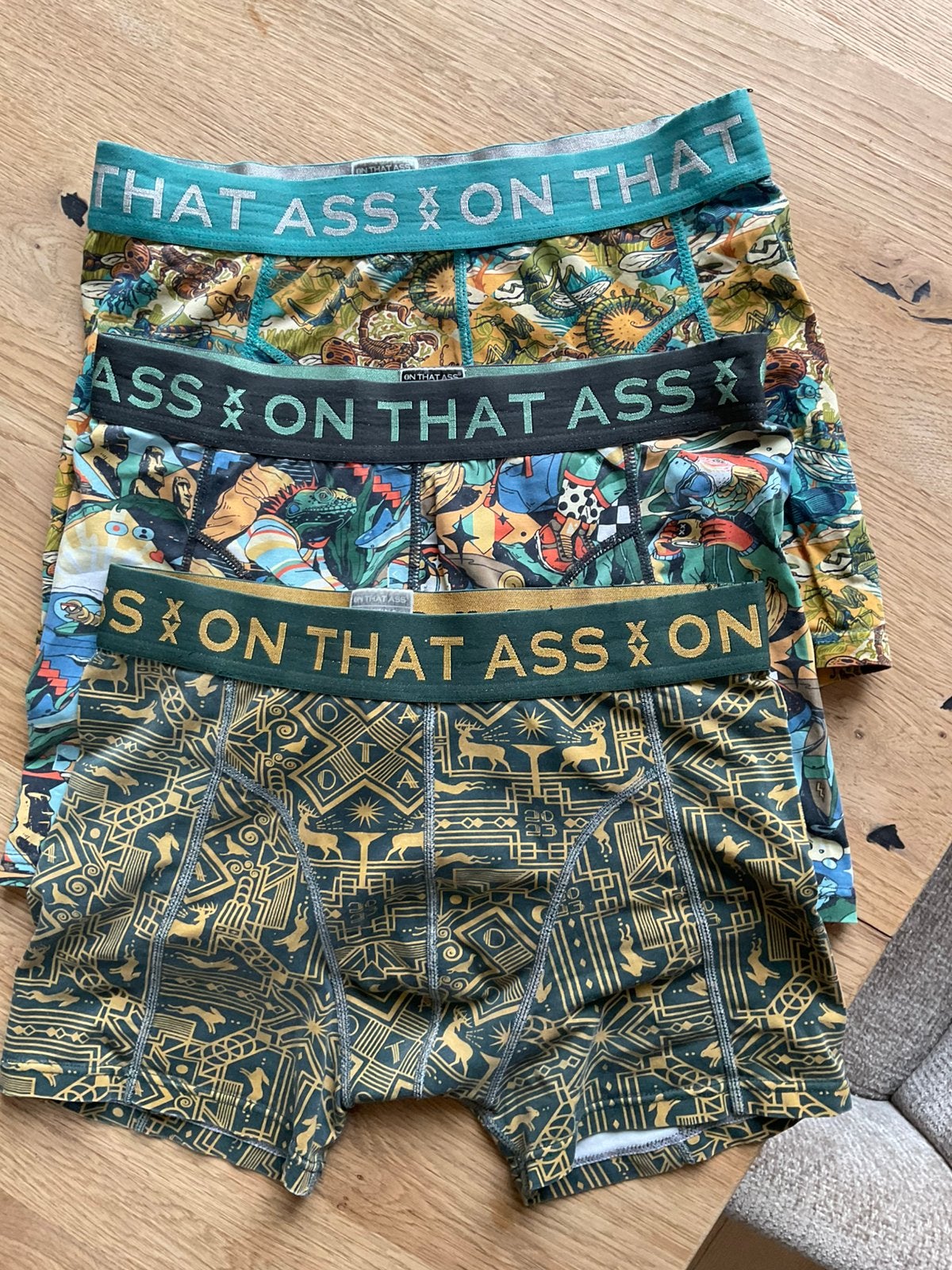 3 boxershorts On That Ass gedragen maat S, Ophalen of Verzenden, Overige kleuren, Boxer