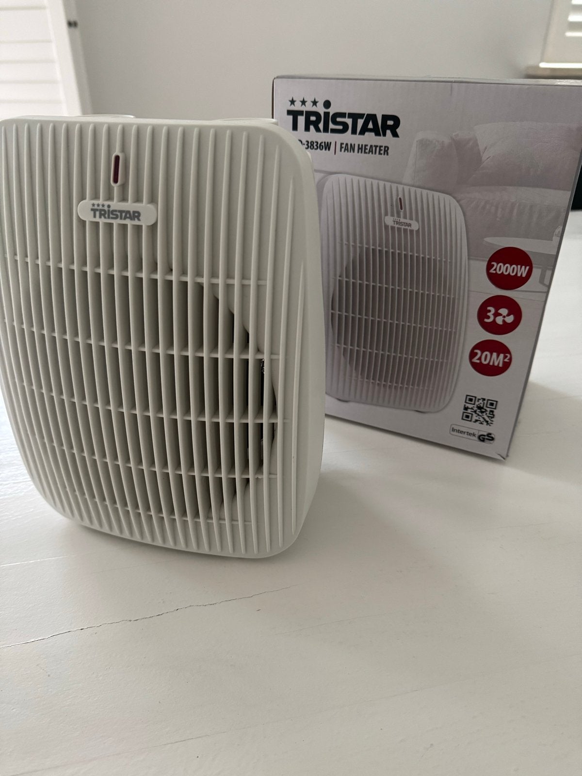 Tristar PD-3836W Fan Heater - Nieuw in originele verpakking, Minder dan 30 cm, Minder dan 60 cm, Ophalen of Verzenden, 800 watt of meer