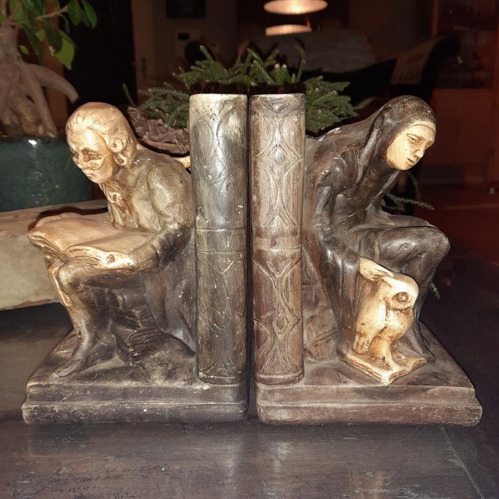 Charles Dickens zware boekensteunen, Ophalen of Verzenden, Zo goed als nieuw, Steen/keramiek, Landelijk