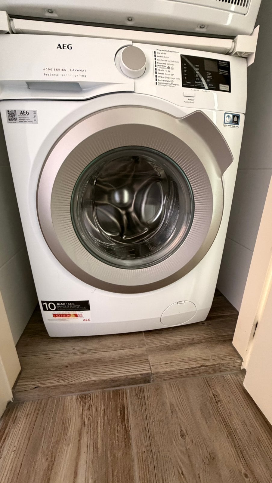AEG 6000 Series Lavamat wasmachine ProSense, Ophalen, Zo goed als nieuw, Voorlader, 1200 tot 1600 toeren