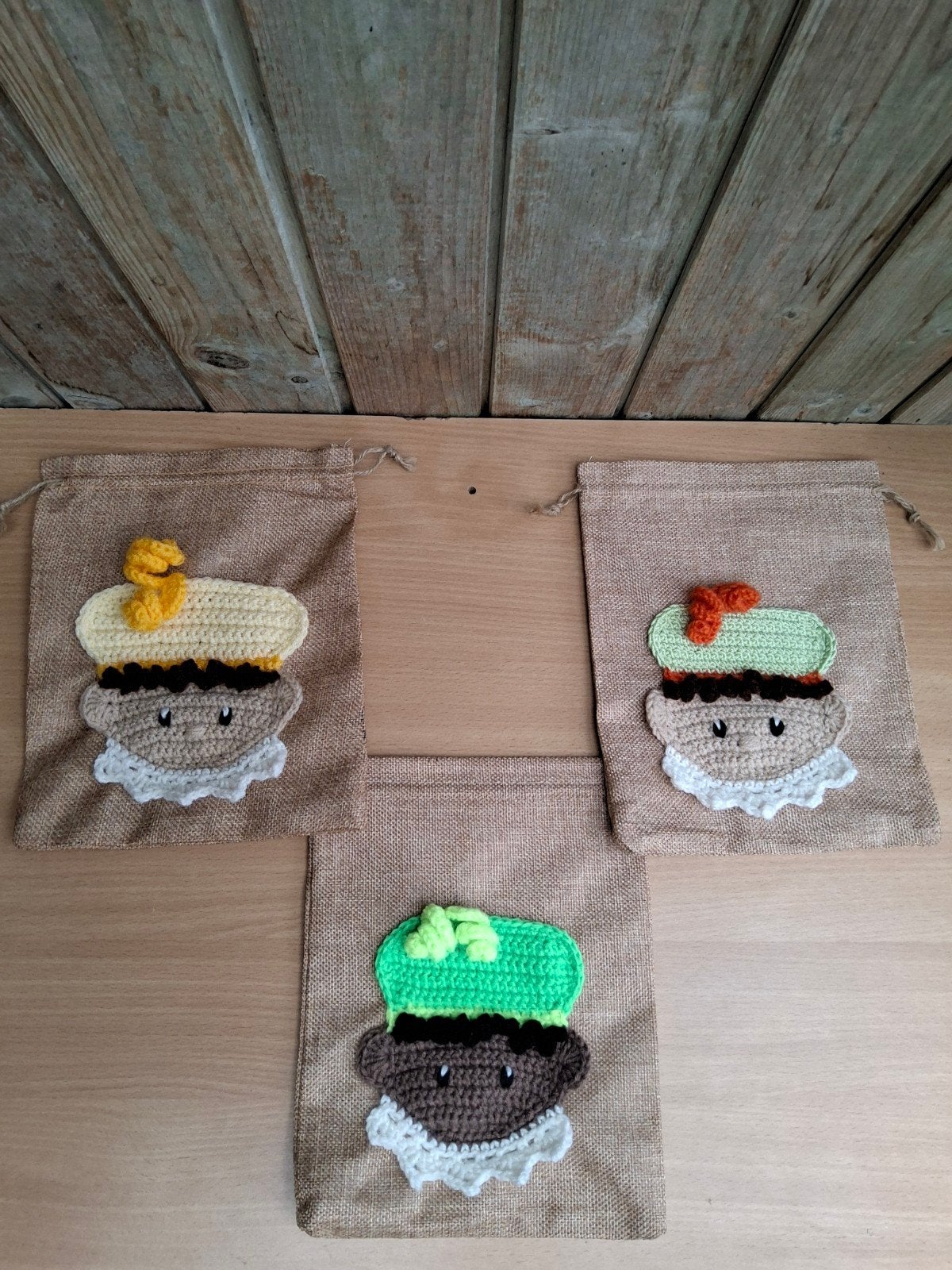 3 pieten pepernoot / opbergzakjes. setprijs, Ophalen of Verzenden, Nieuw