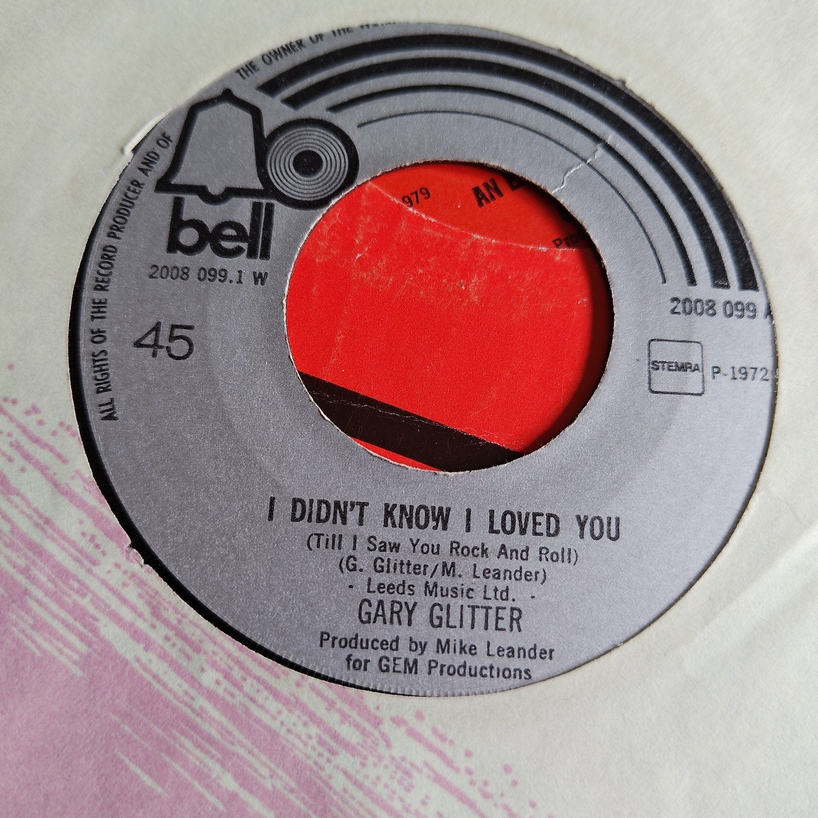 Gary Glitter - I Didn't Know I Loved You (7 inch single), Gebruikt, 7 inch, Ophalen of Verzenden, Pop