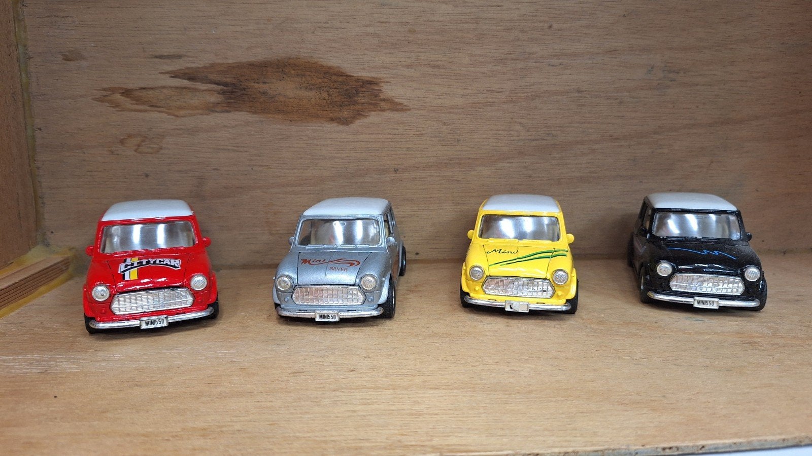 Welly 9045 Mini Cooper Modelauto's - Set van 4, Ophalen of Verzenden, Gebruikt