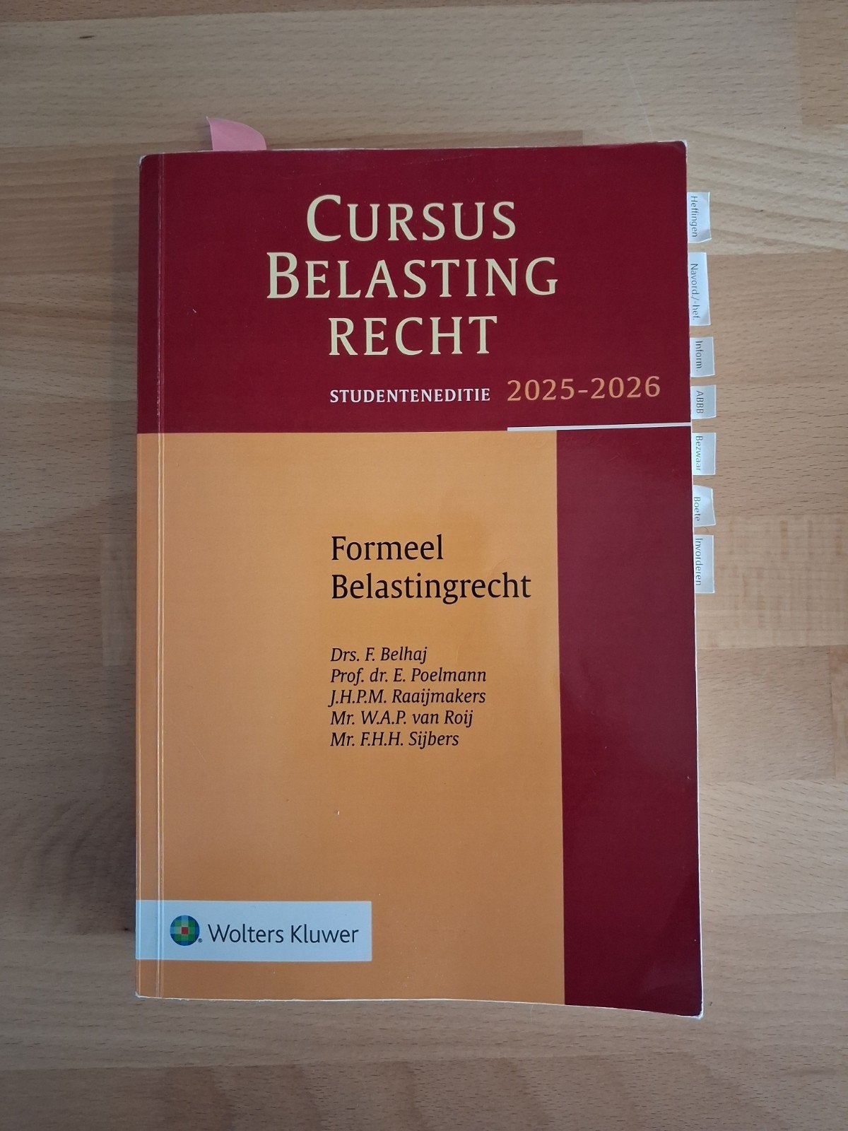 Cursus Formeel Belastingrecht Studenteneditie 2025-2026, Boeken, Ophalen of Verzenden, Gamma, Gelezen, WO