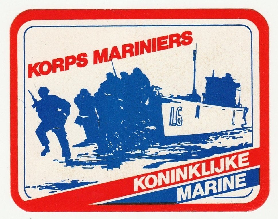 sticker Koninklijke Marine - Korps Mariniers, Verzamelen, Verzenden, Marine, Nederland, Overige typen