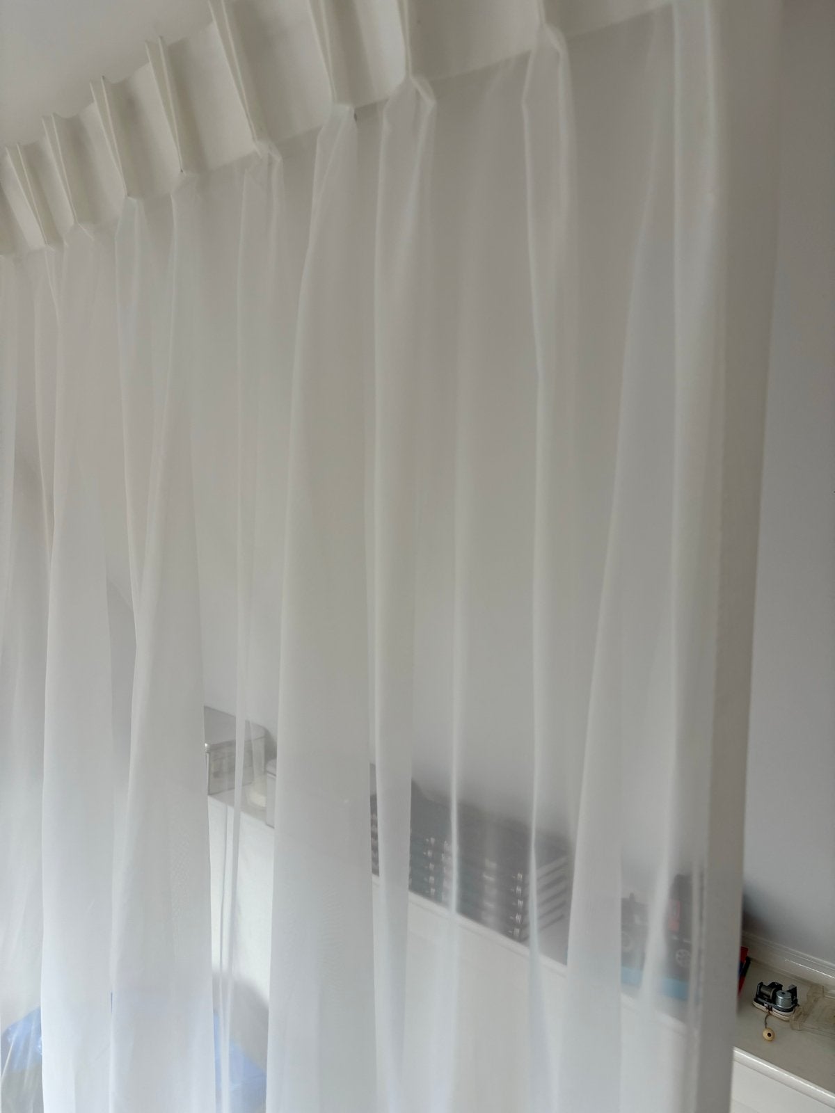 8156 witte vitrage inbetween gordijnen (330x240 cm), Huis en Inrichting, Wit, Nieuw, Ophalen of Verzenden, Lichtdoorlatend