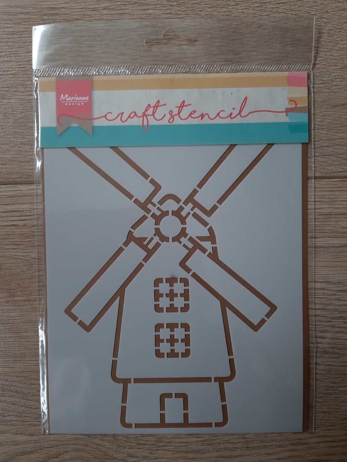 Marianne Design Craft stencil mal PS8058 molen, Hobby en Vrije tijd, Kaarten | Zelf maken, Ophalen of Verzenden, Nieuw, Overige thema's