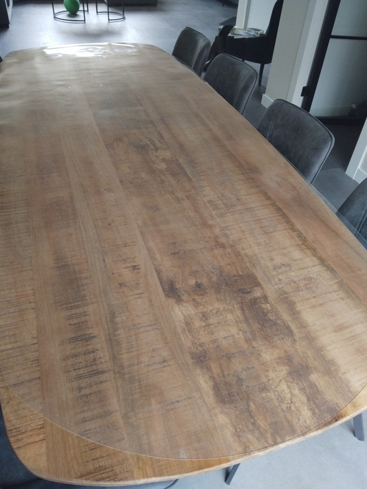 Tafelzeil, 2mm dik, doorschijnend. Ovale tafel, 240cm lang., Vijf personen of meer, Ovaal, Nieuw, 200 cm of meer