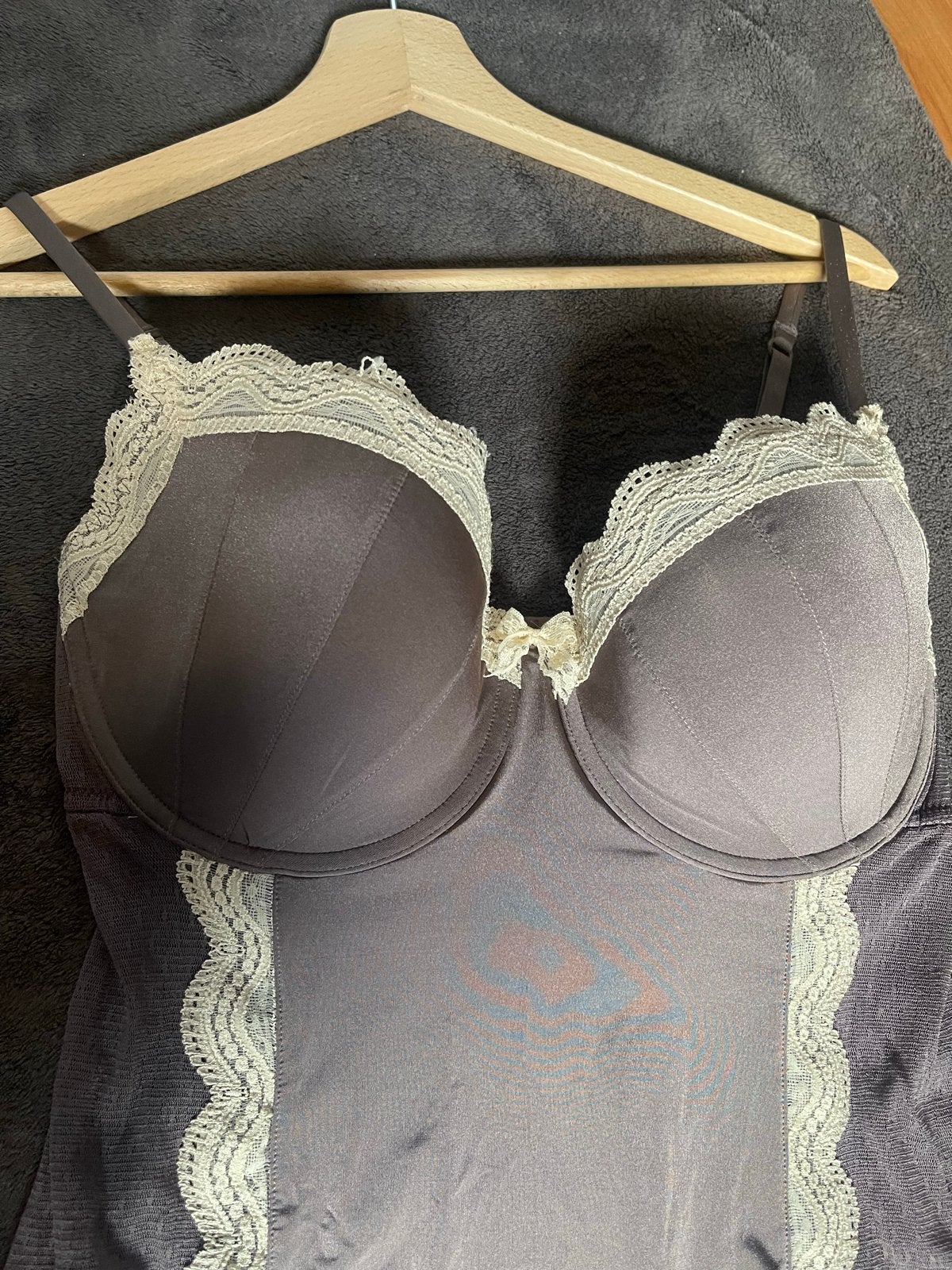 Hunkemöller Nachtkleding - Body met kant, Ophalen, Paars, Nachtkleding