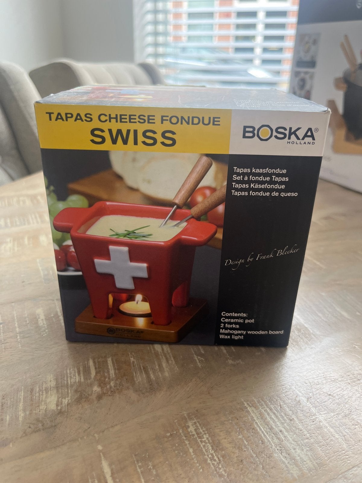 Boska Tapas Kaasfondue Swiss, Ophalen, Nieuw, Waxinelicht, Fondueset
