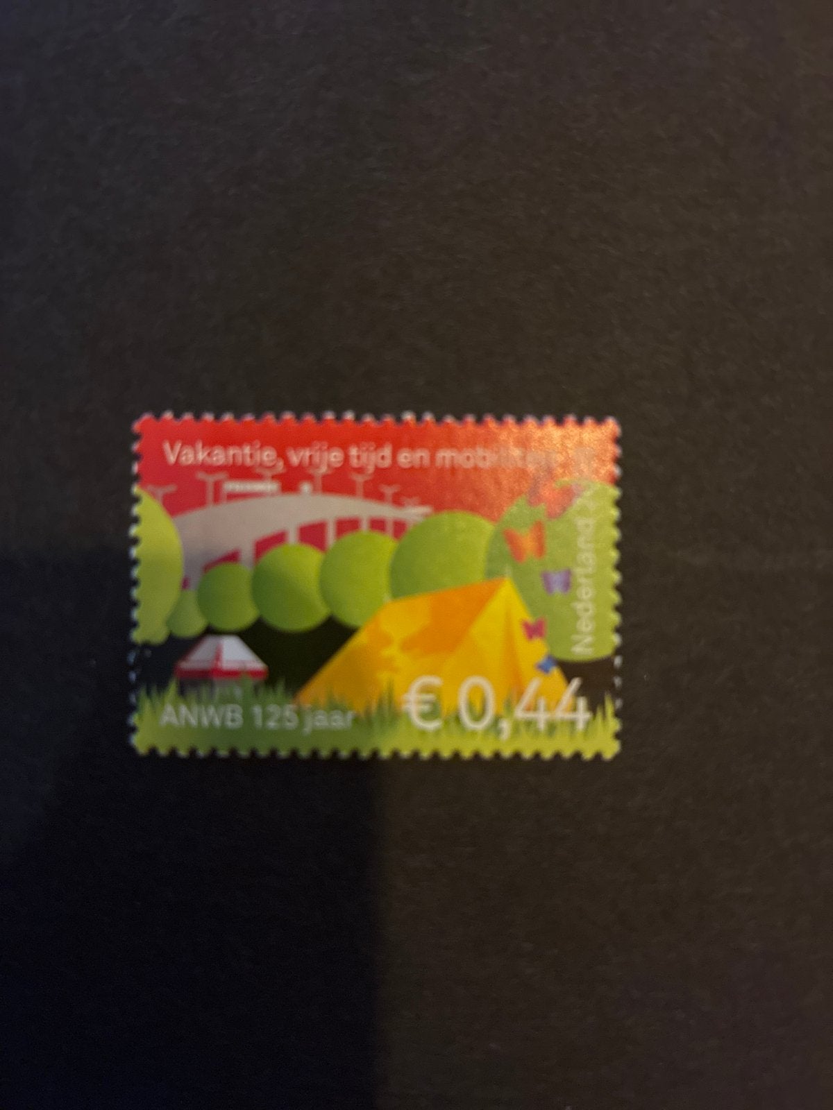 ANWB 125 jaar postzegel - Vakantie, vrije tijd en mobiliteit, Ophalen of Verzenden, Na 1940, Postfris